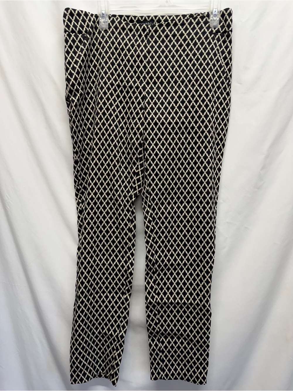 Soho Apparel Black and Tan Women’s Geometric Knit Pants 8